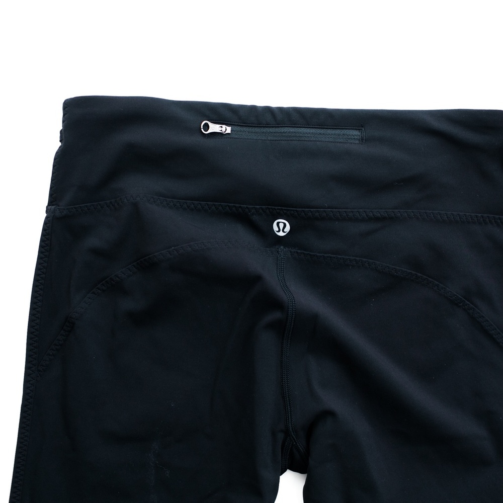 Lululemon Black Running Leggings with Block Pocket Size 10